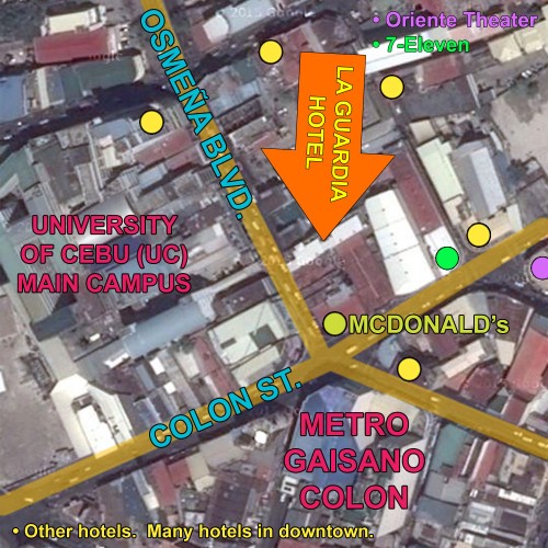 La Guardia Hotel Cebu Location Map